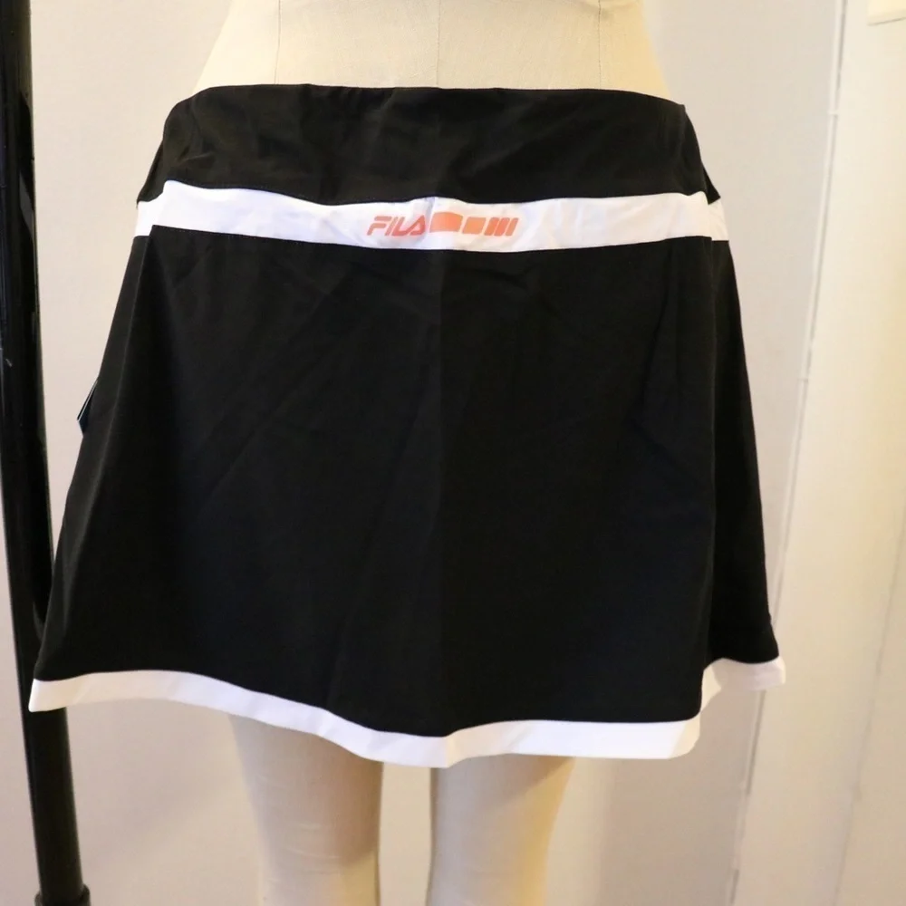 NEW Fila Black/Blue/White Platinum Active Y2K Skort Size Large